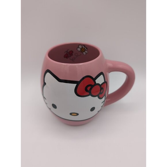 Hello Kitty Pink Mug 2022 Sanrio Bioworld Micro/Dishwasher Safe - Picture 1 of 4